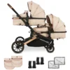My Babiie MB33 TANDEM PUSHCHAIR – Giraffe – 2in1 with Accessories MB33DDGF