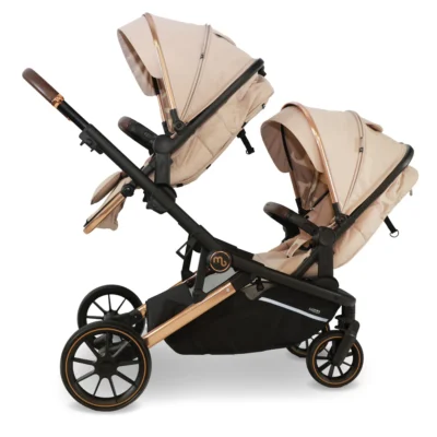 My Babiie MB33 TANDEM PUSHCHAIR – Giraffe – 2in1 with Accessories MB33DDGF