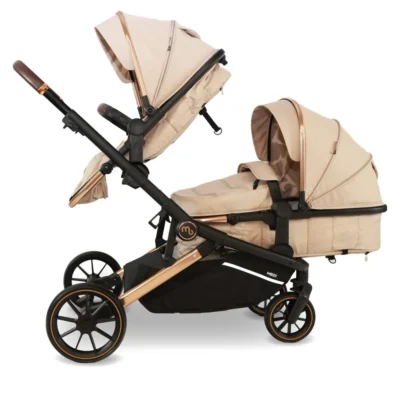 My Babiie MB33 TANDEM PUSHCHAIR – Giraffe – 2in1 with Accessories MB33DDGF