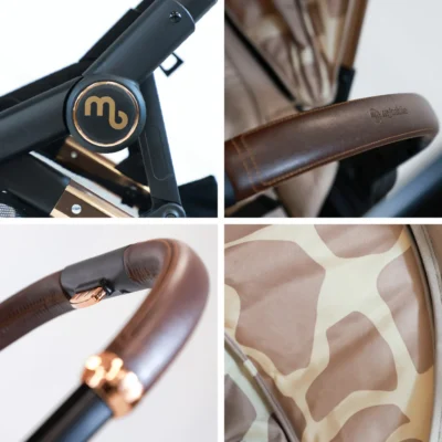 My Babiie MB33 TANDEM PUSHCHAIR – Giraffe – 2in1 with Accessories MB33DDGF